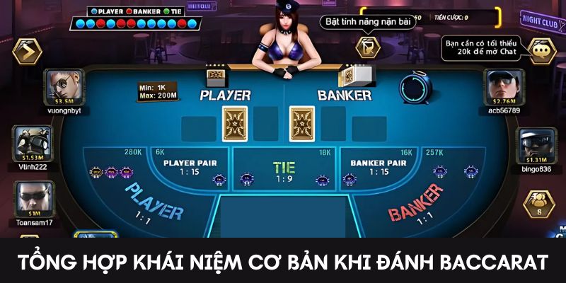 Tong hop nhung khai niem co ban khi danh Baccarat